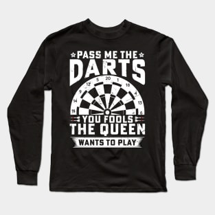 Darts Queen Funny Darts Women Long Sleeve T-Shirt